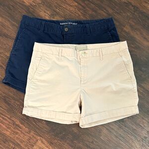 Banana Republic Women's Shorts - Dark Blue and Blush Pink (set of 2)